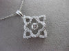 ESTATE .50CT DIAMOND 14KT WHITE GOLD SOLITAIRE FILIGREE FLOATING 3D PENDANT