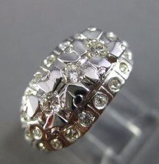 ANTIQUE WIDE .50CT DIAMOND PLATINUM 3D FILIGREE WEDDING ANNIVERSARY RING #26220