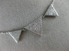 ESTATE .59CT DIAMOND 18KT WHITE GOLD 3D TRIANGULAR PAVE JOURNEY LOVE NECKLACE