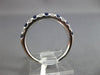 ESTATE .64CT DIAMOND & AAA SAPPHIRE 14K WHITE GOLD COMFORT FIT ANNIVERSARY RING