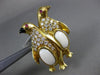 ANTIQUE LARGE .34CT DIAMOND & AAA RUBIES 18KT YELLOW GOLD 3D PENGUIN BROOCH PIN