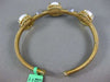 LARGE .55CT DIAMOND & AAA SOUTH SEA PEARL 18K TWO TONE GOLD 3D BANGLE BRACELET