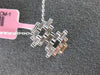 ESTATE .51CT DIAMOND 18KT WHITE GOLD 3D BAGUETTE CLUSTER FLOATING FUN PENDANT