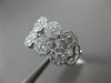 ESTATE WIDE 1.24CT DIAMOND 18KT WHITE GOLD 3D MULTI FLOWER FILIGREE FUN RING VVS