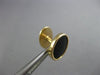 ESTATE ONYX 14KT YELLOW GOLD CLASSIC HANDCRAFTED OVAL MILGRAIN CUFF LINKS #26423