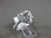 ESTATE .51CT DIAMOND 18K WHITE GOLD 3D HEART SHAPE SEMI MOUNT ENGAGEMENT RING