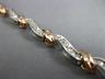 ESTATE WIDE & LONG 1.50CT ROUND DIAMOND 14KT WHITE & ROSE GOLD 3D WAVE BRACELET