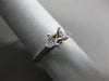 ESTATE .39CT DIAMOND 18KT TWO TONE GOLD 3 STONE HEART SEMI MOUNT ENGAGEMENT RING