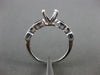 ESTATE .96CT DIAMOND & AAA SAPPHIRE 14K WHITE GOLD 3D SEMI MOUNT ENGAGEMENT RING