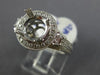 ESTATE 1.1CT DIAMOND 14K WHITE GOLD FILIGREE MILGRAIN SEMI MOUNT ENGAGEMENT RING