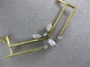 ANTIQUE .40CT DIAMOND 18K WHITE & YELLOW GOLD 3D V SHAPE FLOATING NECKLACE #3635
