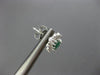 ESTATE 1.9CT DIAMOND & AAA COLOMBIAN EMERALD 14K WHITE GOLD STUD EARRINGS #26077