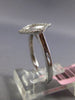 ESTATE .15CT DIAMOND 14KT WHITE GOLD HANDCRAFTED CLASSIC LEAF MATTE & SHINY RING