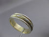 ESTATE 14KT WHITE & YELLOW GOLD HANDCRAFTED ROPE WEDDING BAND RING 7mm #23216