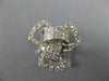 ESTATE LARGE 1.44CT DIAMOND 18KT WHITE GOLD 3D ROUND & PRINCESS FLOWER BOW RING
