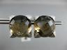 ESTATE EXTRA LARGE 11.78CT DIAMOND & AAA SMOKEY TOPAZ 18K WHITE GOLD 3D EARRINGS