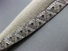 ESTATE WIDE 2.76CT DIAMOND 18K WHITE GOLD 3D TRIANGULAR FILIGREE TENNIS BRACELET