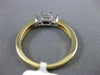 ESTATE .50CT PRINCESS DIAMOND 14K 2 TONE GOLD 3D CLASSIC 3 STONE ENGAGEMENT RING