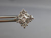 ESTATE LARGE 1.50CT DIAMOND 14KT WHITE GOLD CLASSIC CLUSTER STUD EARRINGS #1465