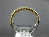 ESTATE WIDE 1.02CT DIAMOND 14KT 2 TONE GOLD SEMI ETERNITY ROPE ANNIVERSARY RING