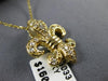 ESTATE LARGE .32CT DIAMOND 14K YELLOW GOLD FLEUR DE LIS CLASSIC FILIGREE PENDANT