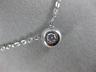 ESTATE .14CT ROUND CUT DIAMOND 18KT WHITE GOLD 3D SOLITAIRE BEZEL PENDANT #596