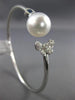 ESTATE .52CT DIAMOND AAA SAPPHIRE & SOUTH SEA PEARL 18KT WHITE GOLD 3D BRACELET
