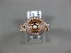 ESTATE WIDE .77CT DIAMOND 14KT ROSE GOLD 3D INFINITY SEMI MOUNT ENGAGEMENT RING
