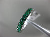 ESTATE 1.17CT AAA EMERALD 14K WHITE GOLD 3/4 ETERNITY WEDDING ANNIVERSARY RING
