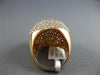 ESTATE EXTRA LARGE 4.16CT DIAMOND 18KT ROSE GOLD 3D PAVE CIRCULAR DOME FUN RING