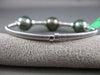 ESTATE LARGE .45CT DIAMOND & AAA TAHITIAN PEARL 18KT WHITE GOLD BANGLE BRACELET