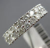 ESTATE 1.50CT ROUND CUT DIAMOND 14KT WHITE GOLD 2 ROW WEDDING ANNIVERSARY RING