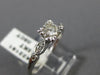 ANTIQUE .62CT ROUND DIAMOND PLATINUM 3D FILIGREE FISHTAIL ENGAGEMENT RING #22181