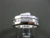 ESTATE WIDE .79CT DIAMOND PRINCESS 14KT WHITE GOLD 3D WEDDING ANNIVERSARY RING