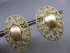 ESTATE LARGE .35CT DIAMOND 18KT YELLOW GOLD 3D OVAL HANDCRAFTED CLIP ON EARRINGS