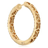 ESTATE 3.75CT FANCY YELLOW DIAMOND 18KT YELLOW GOLD 3D INSIDE OUT HOOP EARRINGS