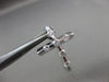 ESTATE .75CT DIAMOND 14KT WHITE GOLD 3D ETOILE 6 STONE FLOATING CROSS PENDANT