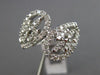 ESTATE .87CT DIAMOND 14K WHITE GOLD 3D CLASSIC INFINITY WEDDING ANNIVERSARY RING