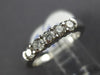 ESTATE .56CT ROUND DIAMOND 14KT WHITE GOLD 3D CLASSIC 5 STONE ANNIVERSARY RING