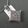 ESTATE LARGE .67CT DIAMOND 14KT WHITE GOLD 3D FILIGREE CLUSTER HANGING PENDANT