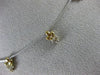 ESTATE .25CT DIAMOND 14KT 2 TONE GOLD MULTI FLOWER BY THE YARD HANGING NECKLACE