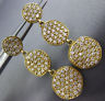 ESTATE LARGE 1.50CT DIAMOND 14KT YELLOW GOLD 3D CLUSTER JOURNEY HANGING EARRINGS