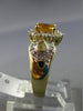 ESTATE 1.58CT DIAMOND & CITRINE 14KT YELLOW GOLD HALO INFINITY ENGAGEMENT RING