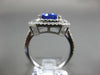 ESTATE LARGE 5.14CT DIAMOND & AAA TANZANITE 14KT WHITE GOLD HALO ENGAGEMENT RING