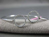 ESTATE .55CT DIAMOND 14K WHITE GOLD CLASSIC CRISS CROSS FLEXIBLE BANGLE BRACELET