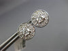 ESTATE .75CT DIAMOND 14KT WHITE GOLD CLASSIC SOLITAIRE ROUND HALO STUD EARRINGS