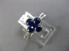 ESTATE 1.23CT DIAMOND & SAPPHIRE 18KT WHITE GOLD FILIGREE INVISIBLE FLOWER RING