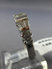 ESTATE 1.36CT ROUND & BAGUETTE CUT DIAMOND 14K WHITE GOLD ANNIVERSARY RING #6966