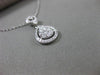 ESTATE .42CT DIAMOND 14KT WHITE GOLD 3D CLUSTER PEAR SHAPE HALO FLOATING PENDANT