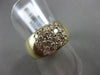 ESTATE WIDE .92CT DIAMOND 14KT YELLOW GOLD 3D SQUARE MULTI ROW FUN RING